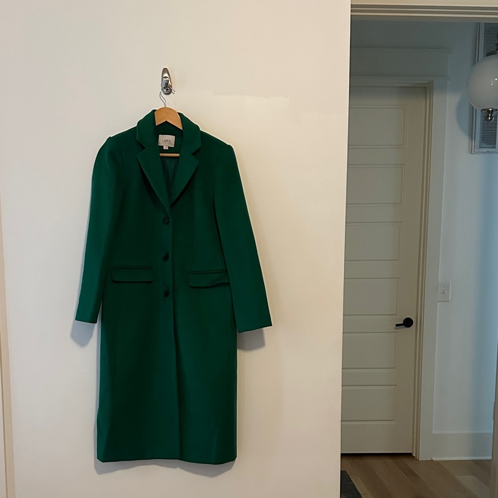 LOFT Vibrant Green Coat